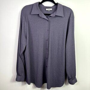 Notations womens purple‎ button down size 1X
